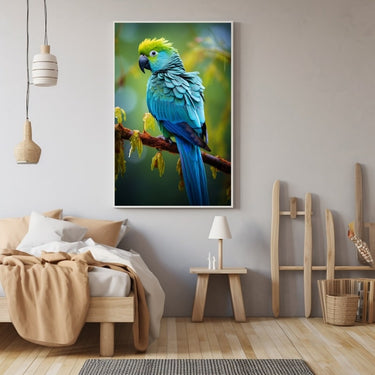 Blue and Green Parrot Painting